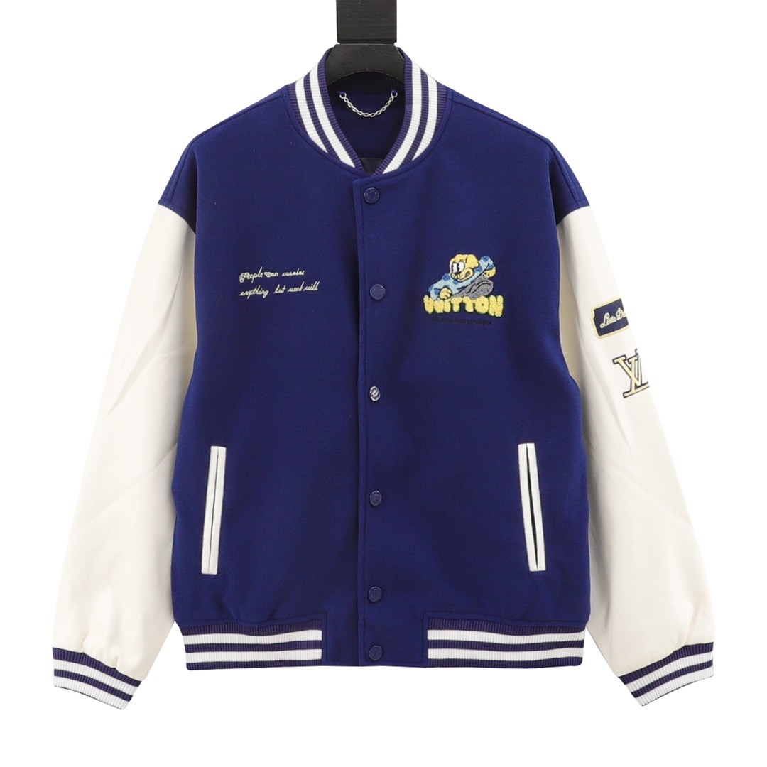 Louis Vuitton Cartoon Embroidery Baseball Jacket 