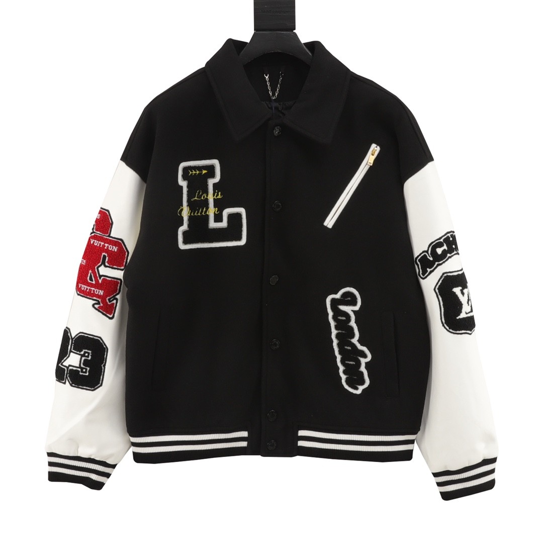 Louis Vuitton Cartoon Embroidery Baseball Jacket 