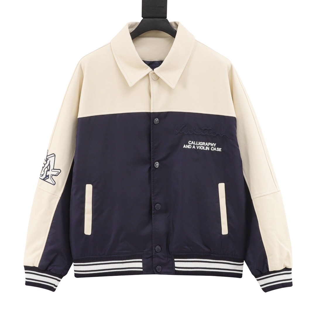 Louis Vuitton Colorblocked Baseball Jacket Coat