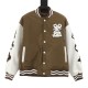 Louis Vuitton Floral Embroidery Patchwork Leather Baseball Jacket