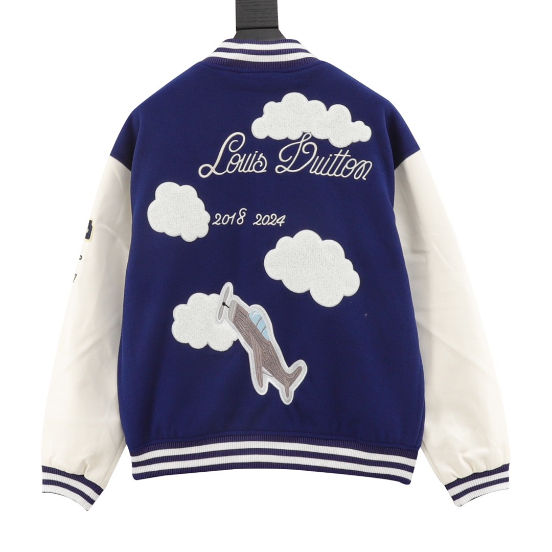 Louis Vuitton Cartoon Embroidery Baseball Jacket 