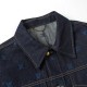 Louis Vuitton SS24 Logo Embroidered Blue Denim Jacket Unisex