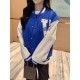 Louis Vuitton V Letter Embroidery Spliced Baseball Jacket Jacket