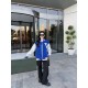 Louis Vuitton V Letter Embroidery Spliced Baseball Jacket Jacket