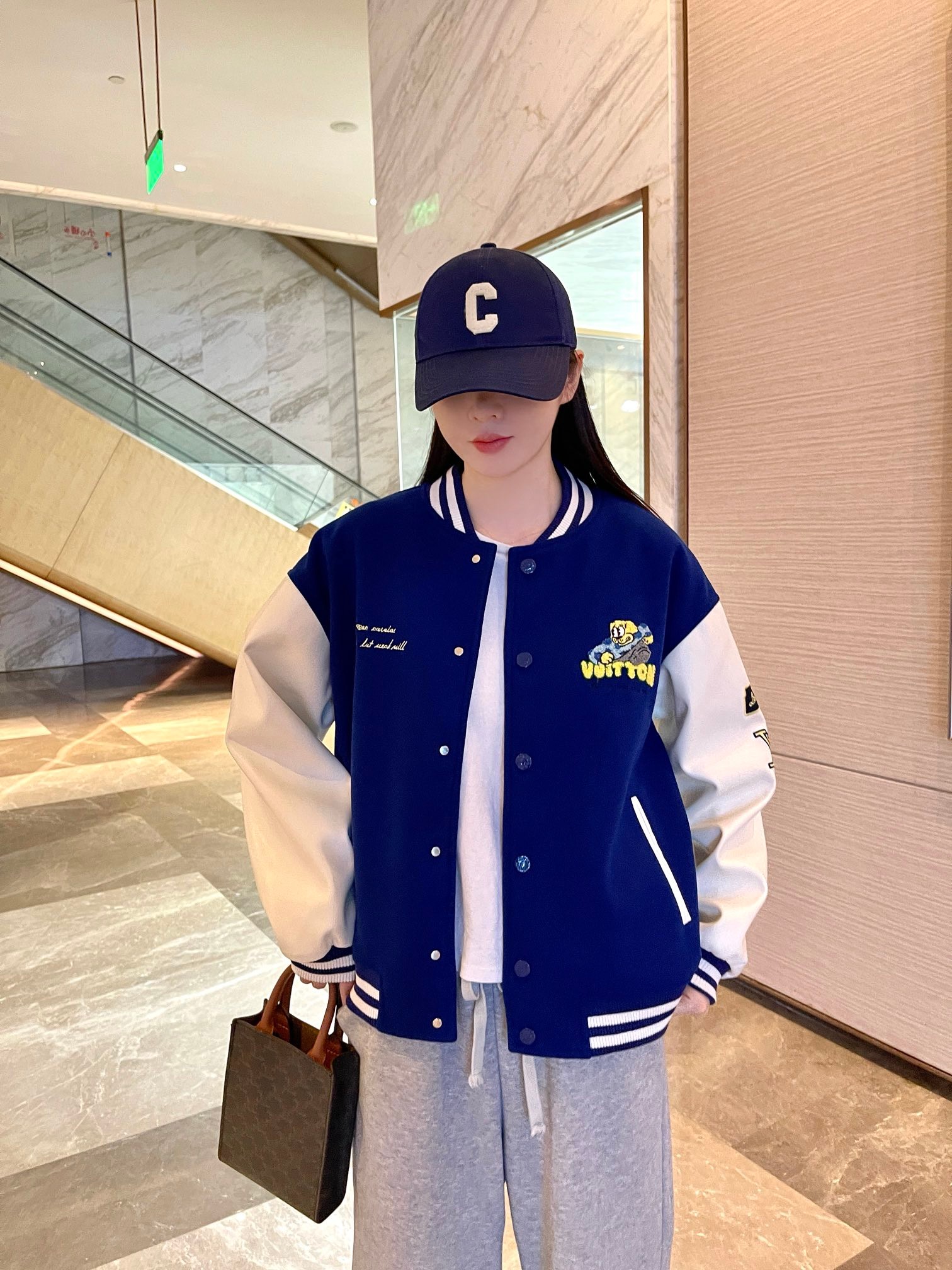 Louis Vuitton Cartoon Embroidery Baseball Jacket 