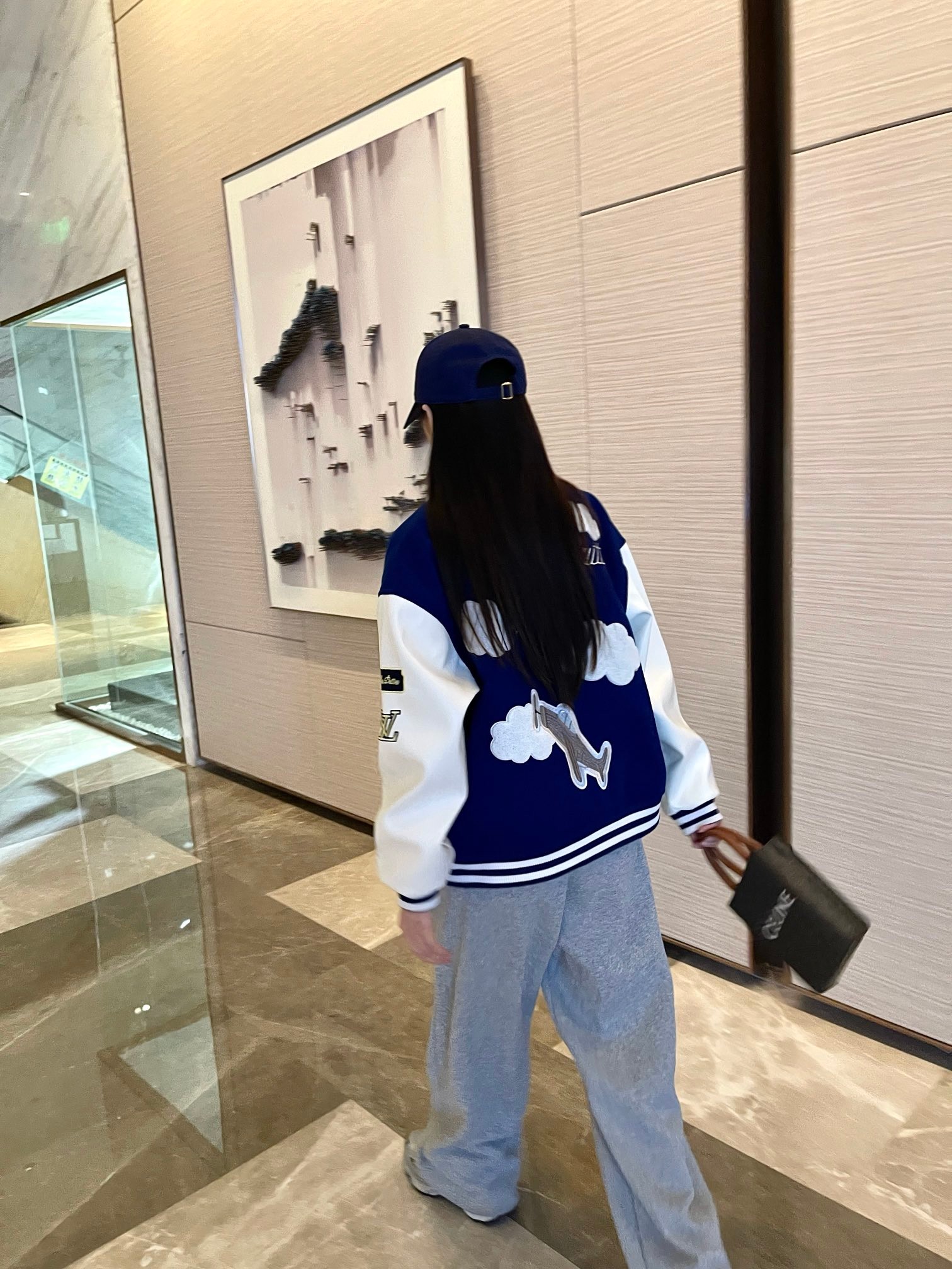 Louis Vuitton Cartoon Embroidery Baseball Jacket 