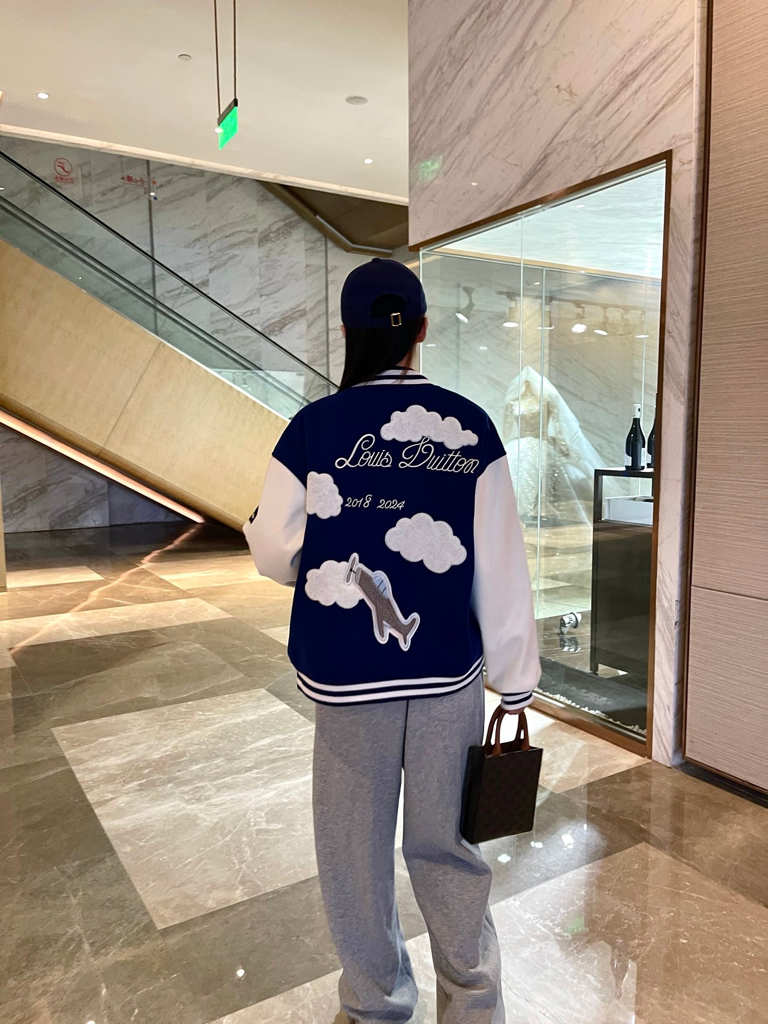 Louis Vuitton Cartoon Embroidery Baseball Jacket 