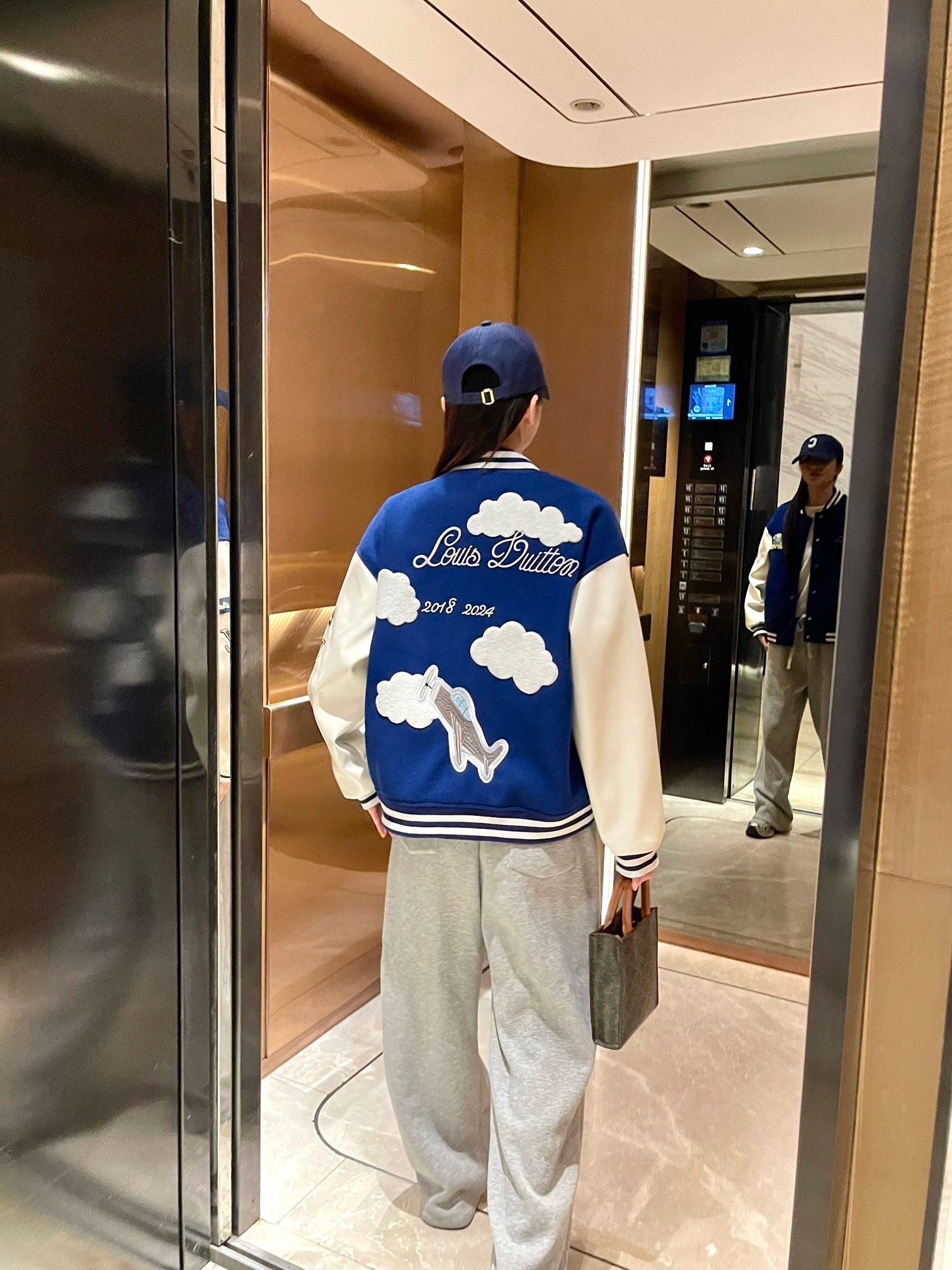 Louis Vuitton Cartoon Embroidery Baseball Jacket 