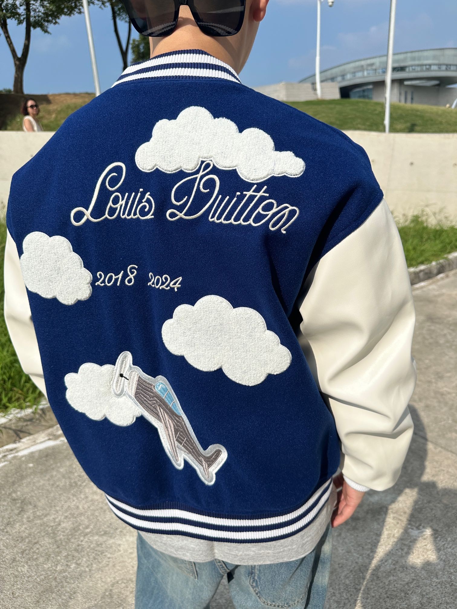 Louis Vuitton Cartoon Embroidery Baseball Jacket 