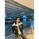  Louis Vuitton Appliquéd Logo Patchwork Baseball Jacket Coat