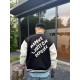 Louis Vuitton Appliquéd Logo Patchwork Baseball Jacket Coat