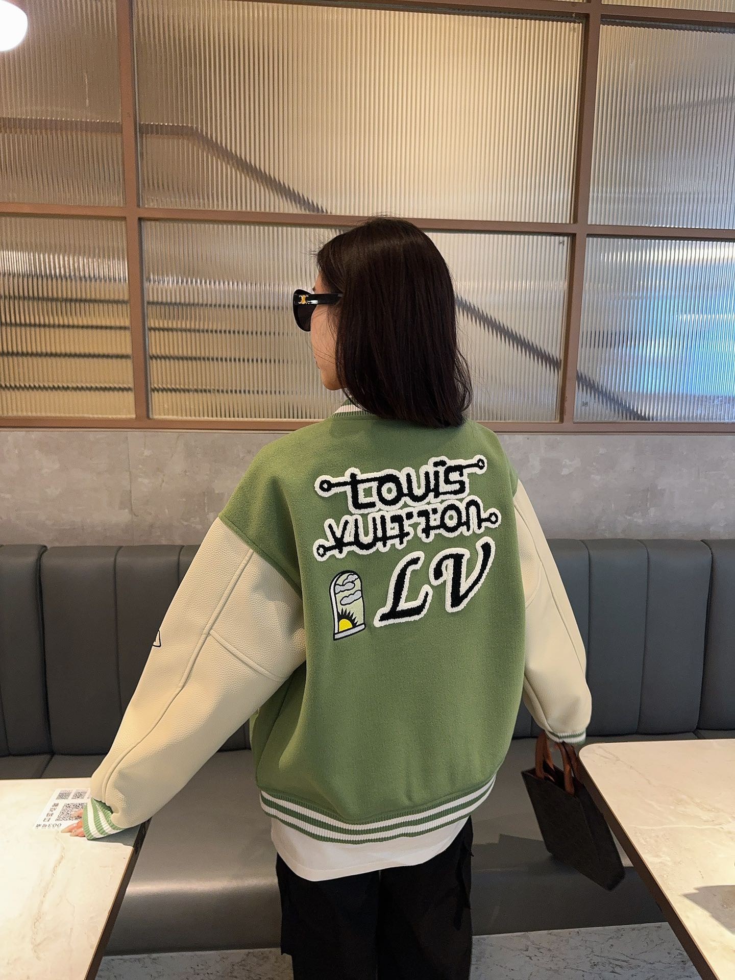 Louis Vuitton Badge Embroidery Patchwork Baseball Jacket Coat