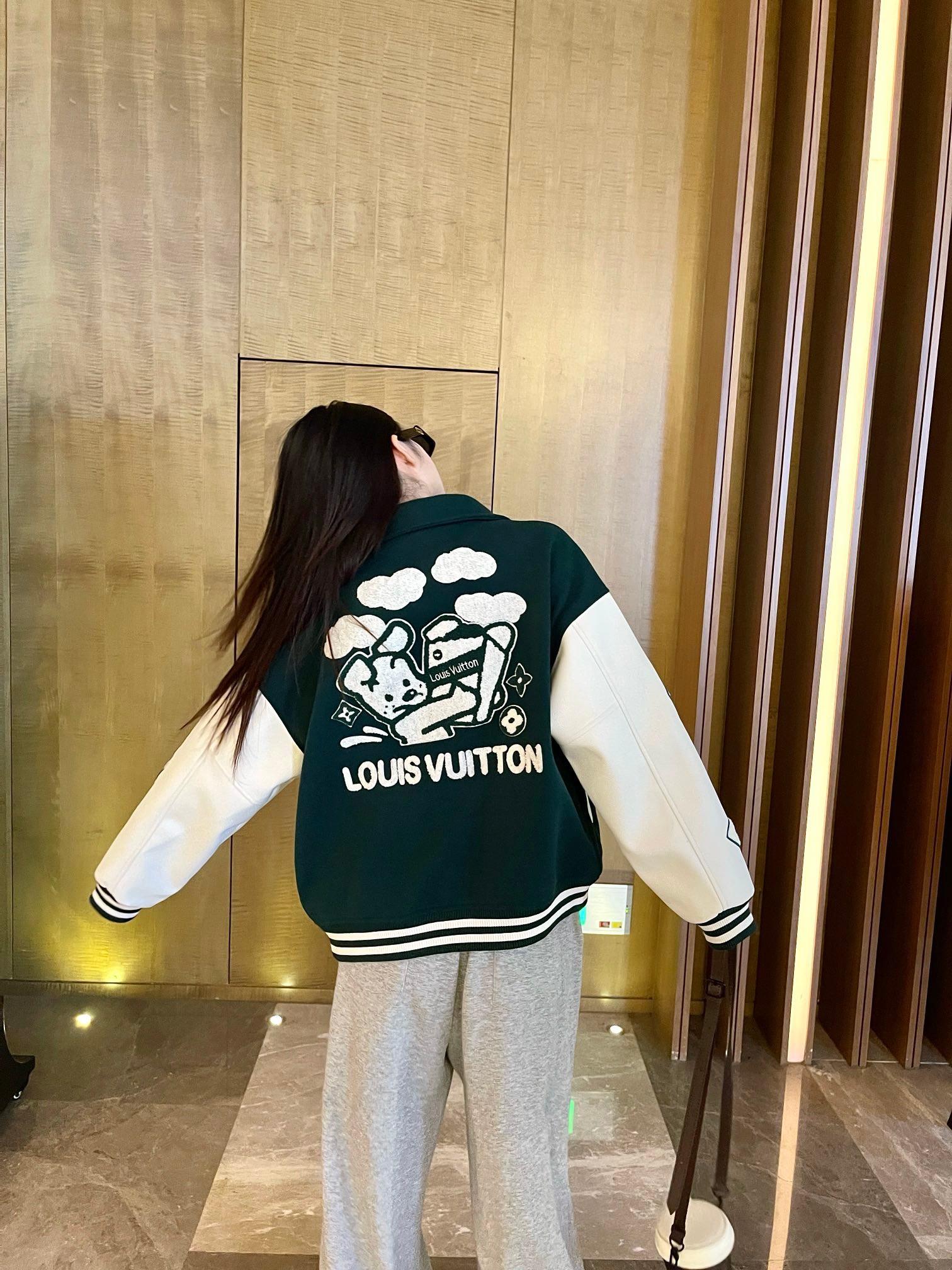 Louis Vuitton Cartoon Embroidery Baseball Jacket 