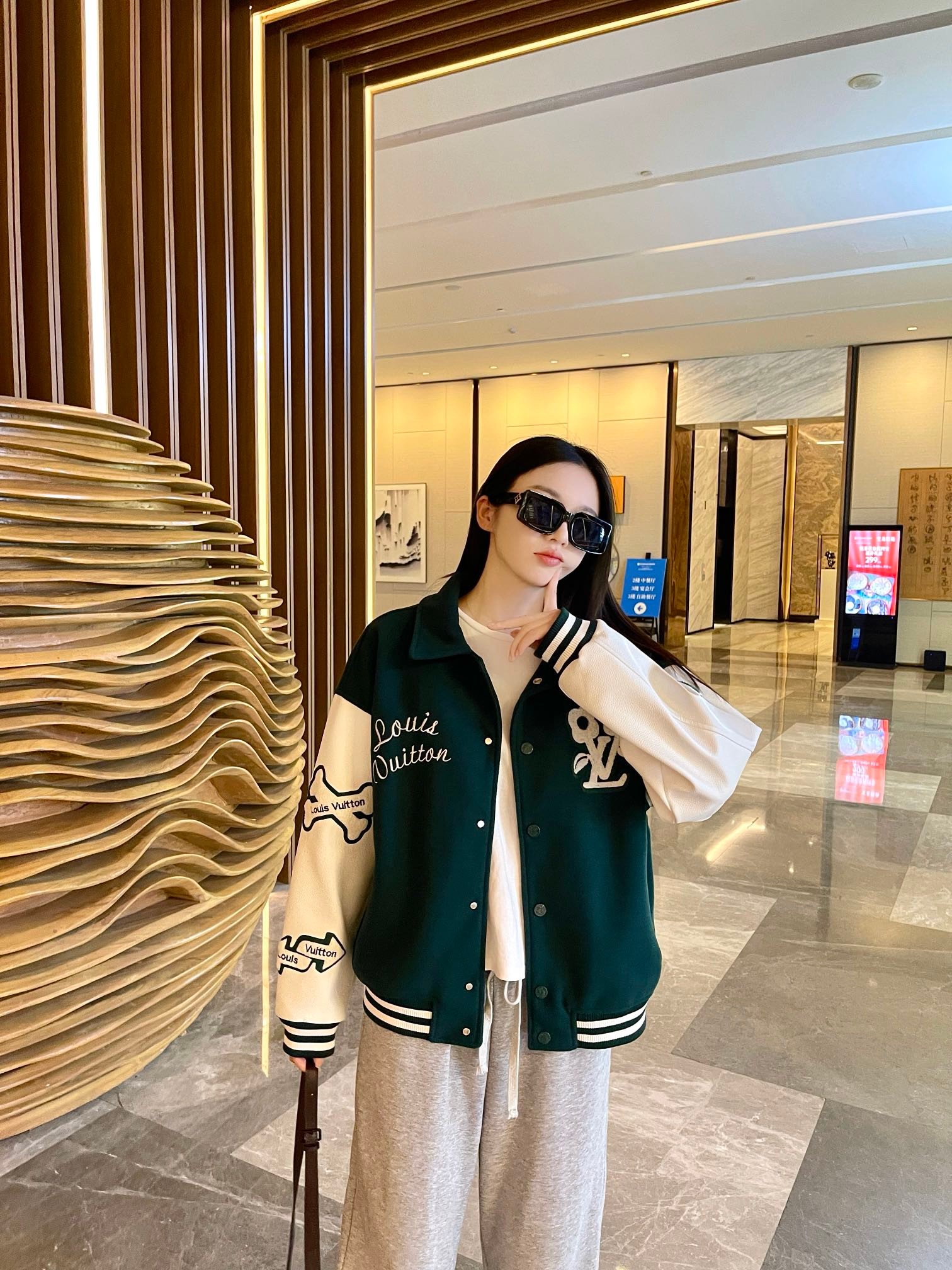 Louis Vuitton Cartoon Embroidery Baseball Jacket 