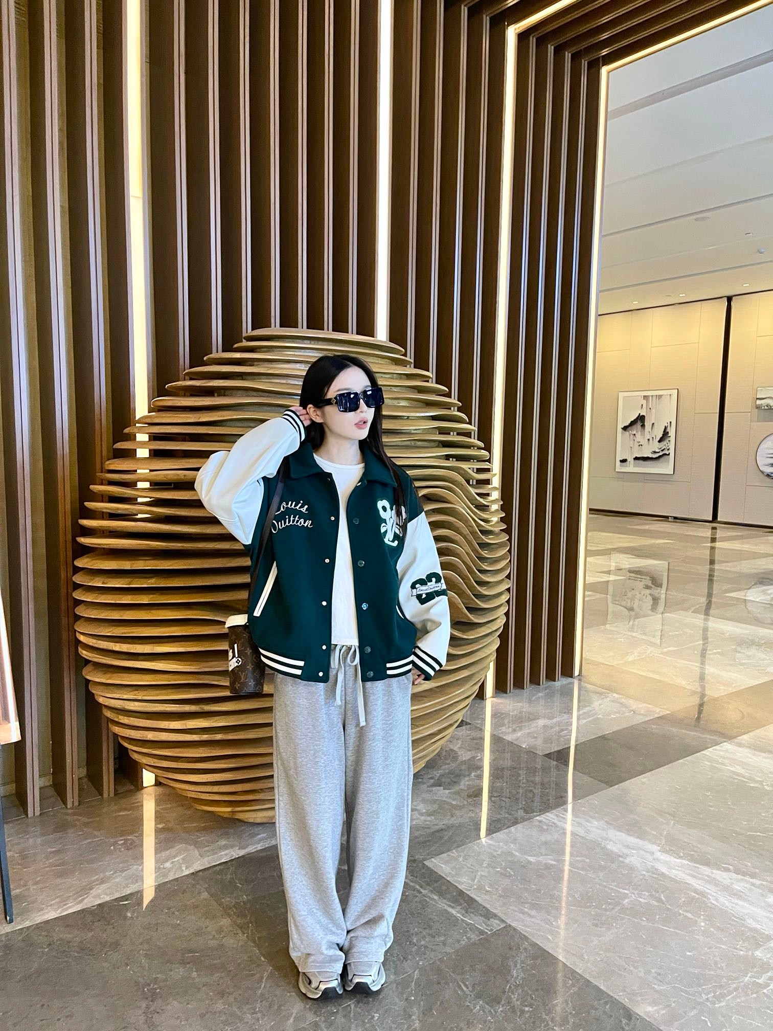 Louis Vuitton Cartoon Embroidery Baseball Jacket 