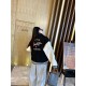 Louis Vuitton Flocked Monogram Embroidered Spliced Baseball Jacket