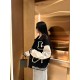 Louis Vuitton Flocked Monogram Embroidered Spliced Baseball Jacket