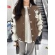 Louis Vuitton Floral Embroidery Patchwork Leather Baseball Jacket