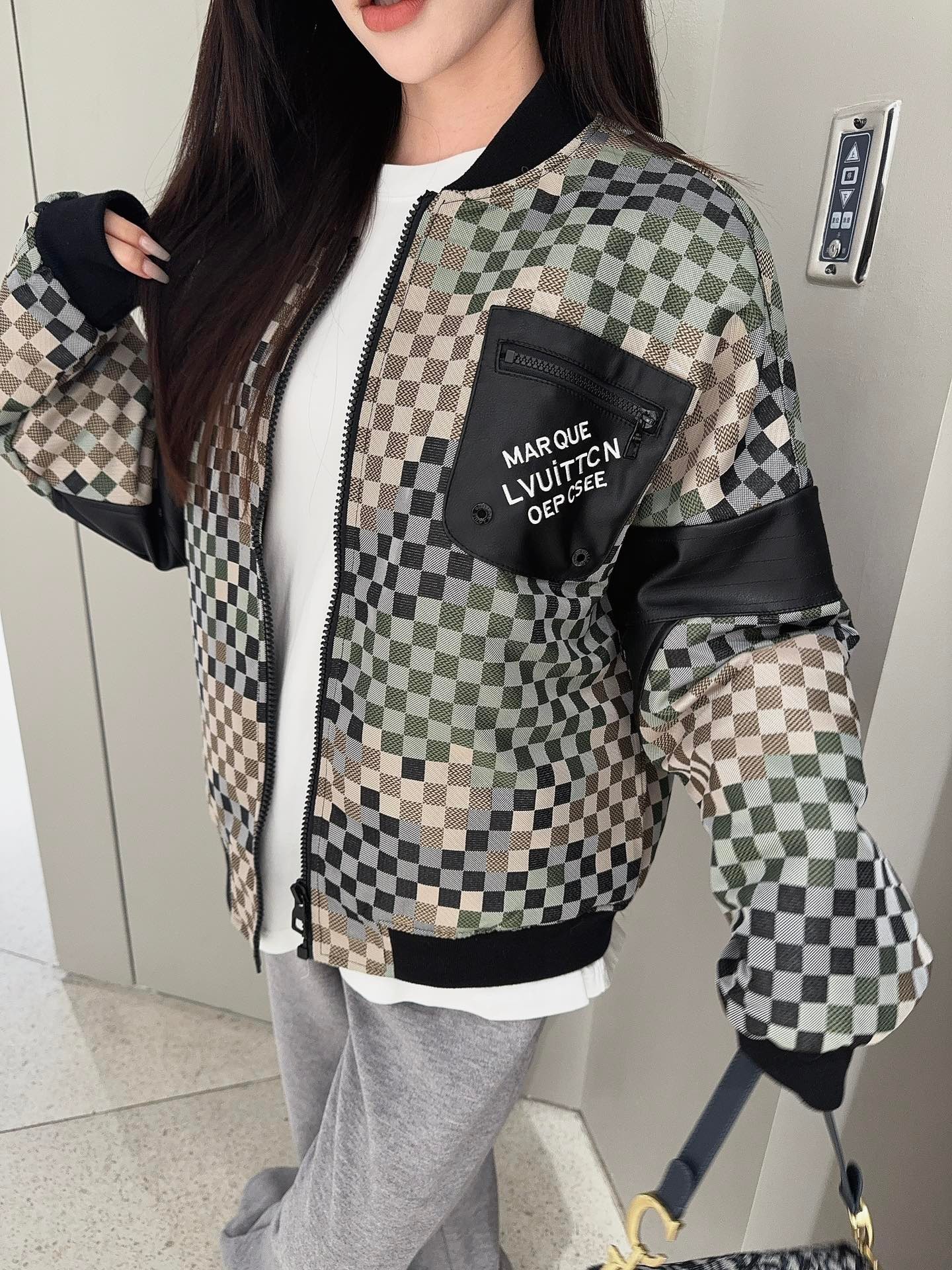 Louis Vuitton Checkered Flight Jacket 