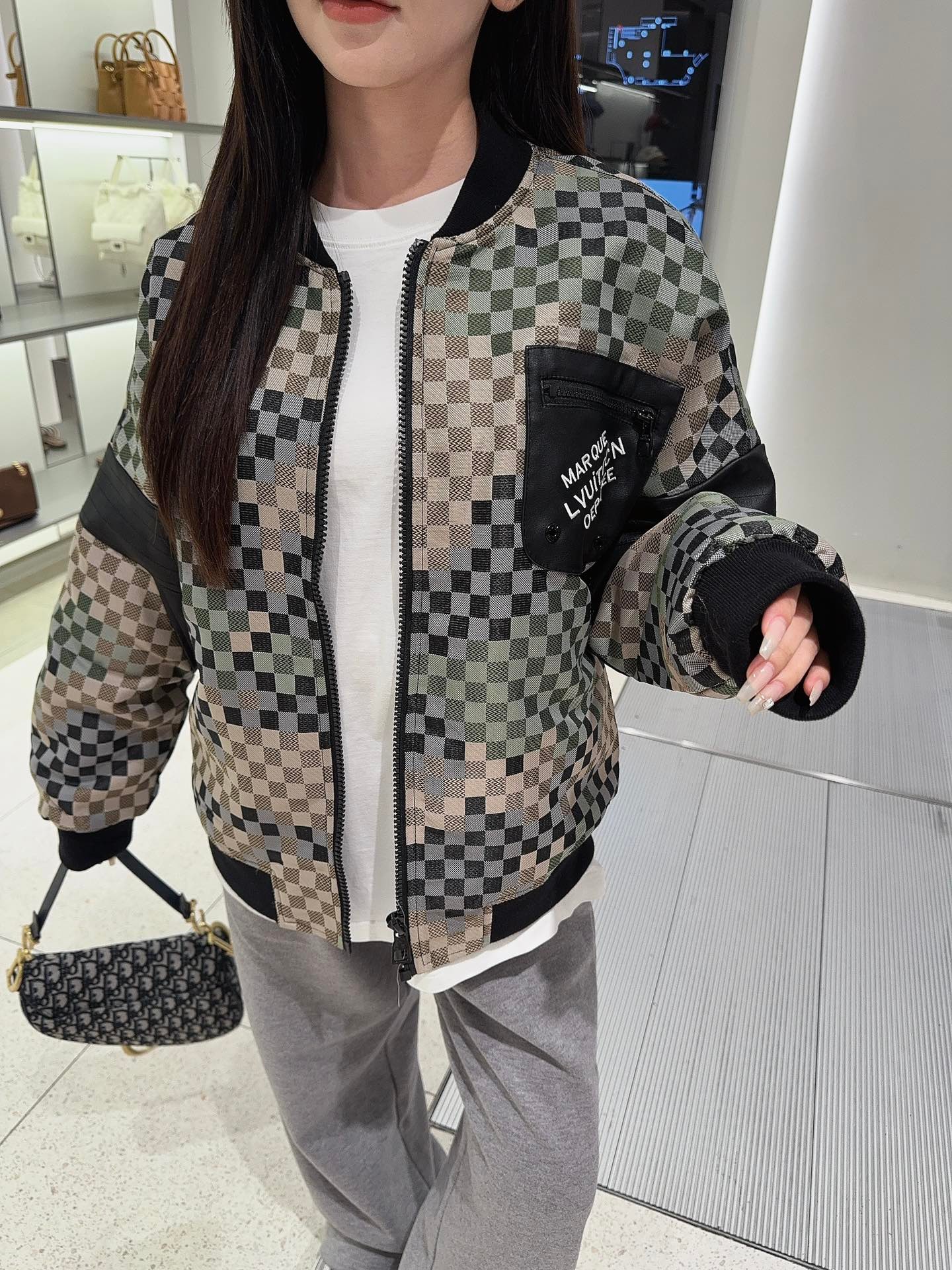 Louis Vuitton Checkered Flight Jacket 