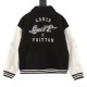 Louis Vuitton Flocked Monogram Embroidered Spliced Baseball Jacket