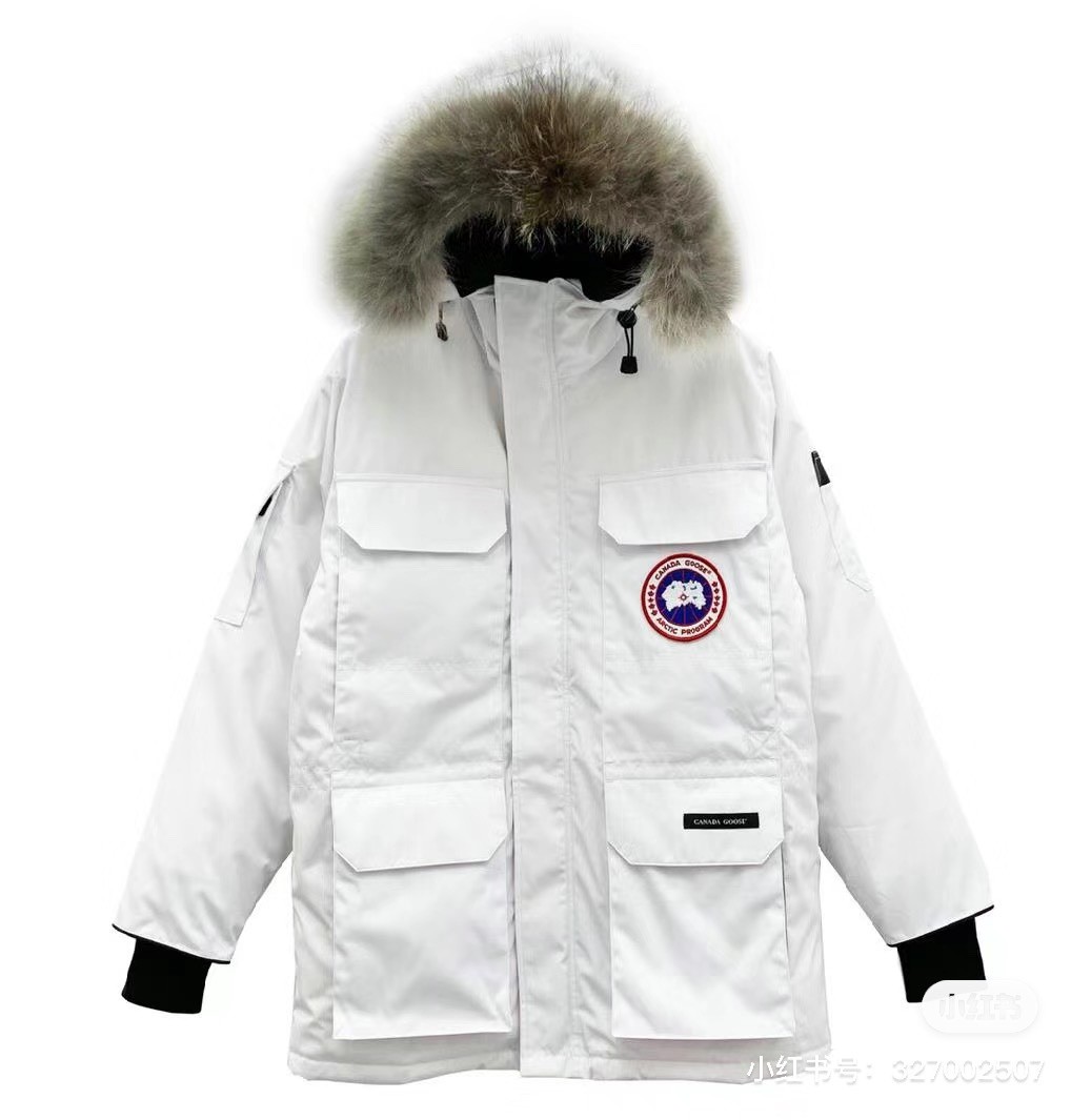 Canada Goose Expedition Parka Unisex Mid-Length White