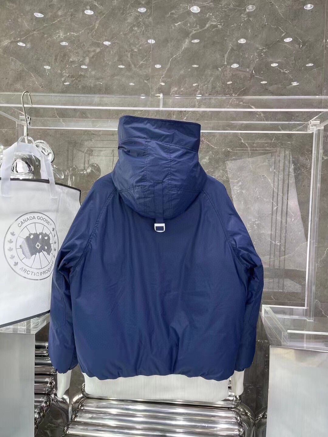 Canada Goose White Label Short Down Jacket Blue