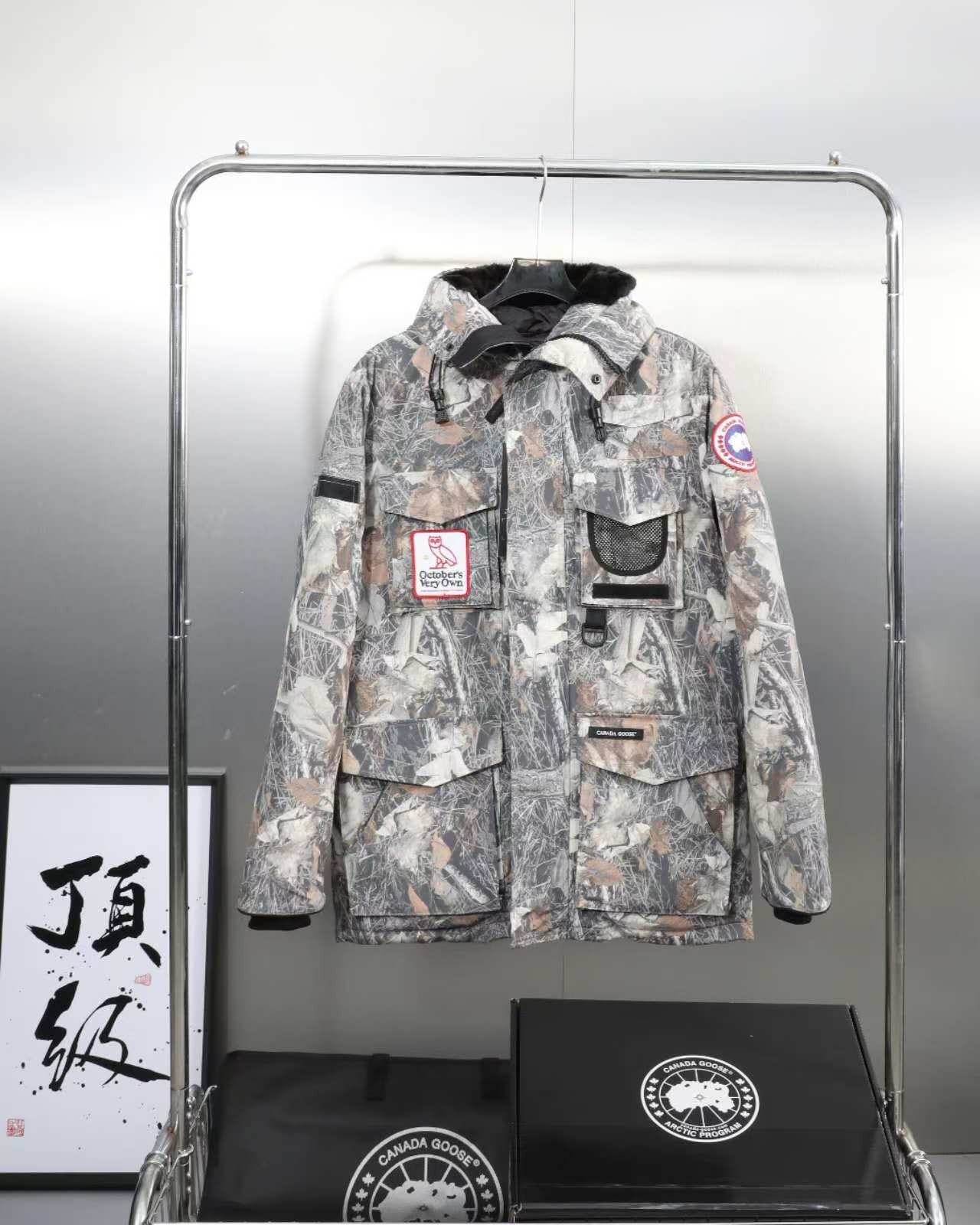 OVO x CANADA GOOSE Owl Collaboration Terrain Parka Down Jacket