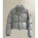  Canada Goose Cypress Cropped Puffer Women Down Coat Silver