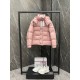 Moncle Maya 70 Winter Down Jacket Coat in Rose Pink