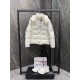 Moncle Maya 70 Winter Down Jacket Coat in White