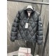 Moncler Averole Men's Short Diamond Check Down Jacket Coat