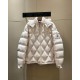 Moncler Averole Men's Short Diamond Check Down Jacket Coat