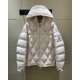 Moncler Averole Men's Short Diamond Check Down Jacket Coat