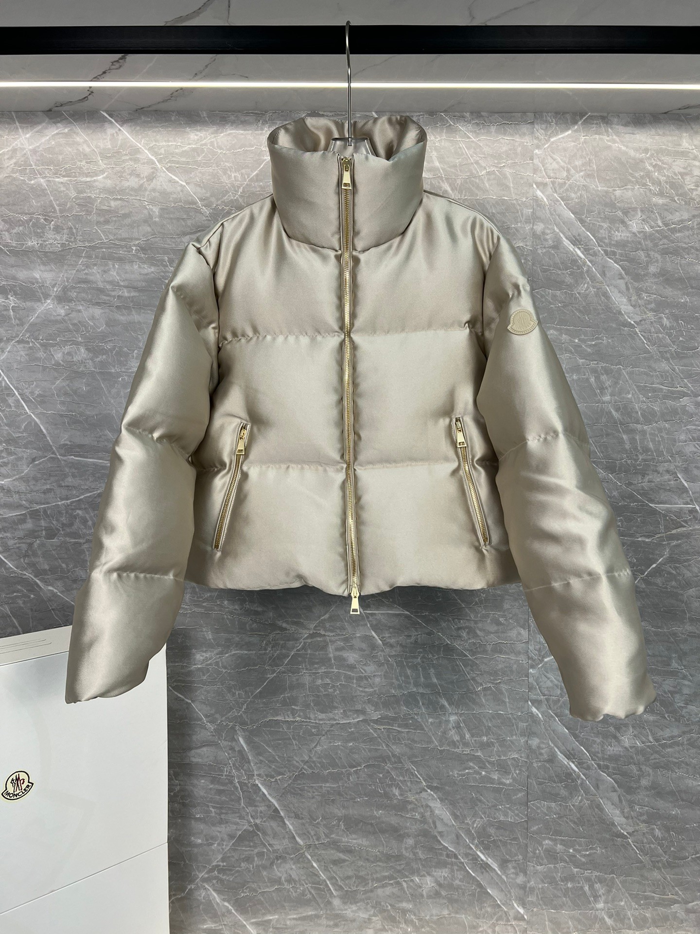 Moncler BONNELLES Silk Women's Short Down Jacket