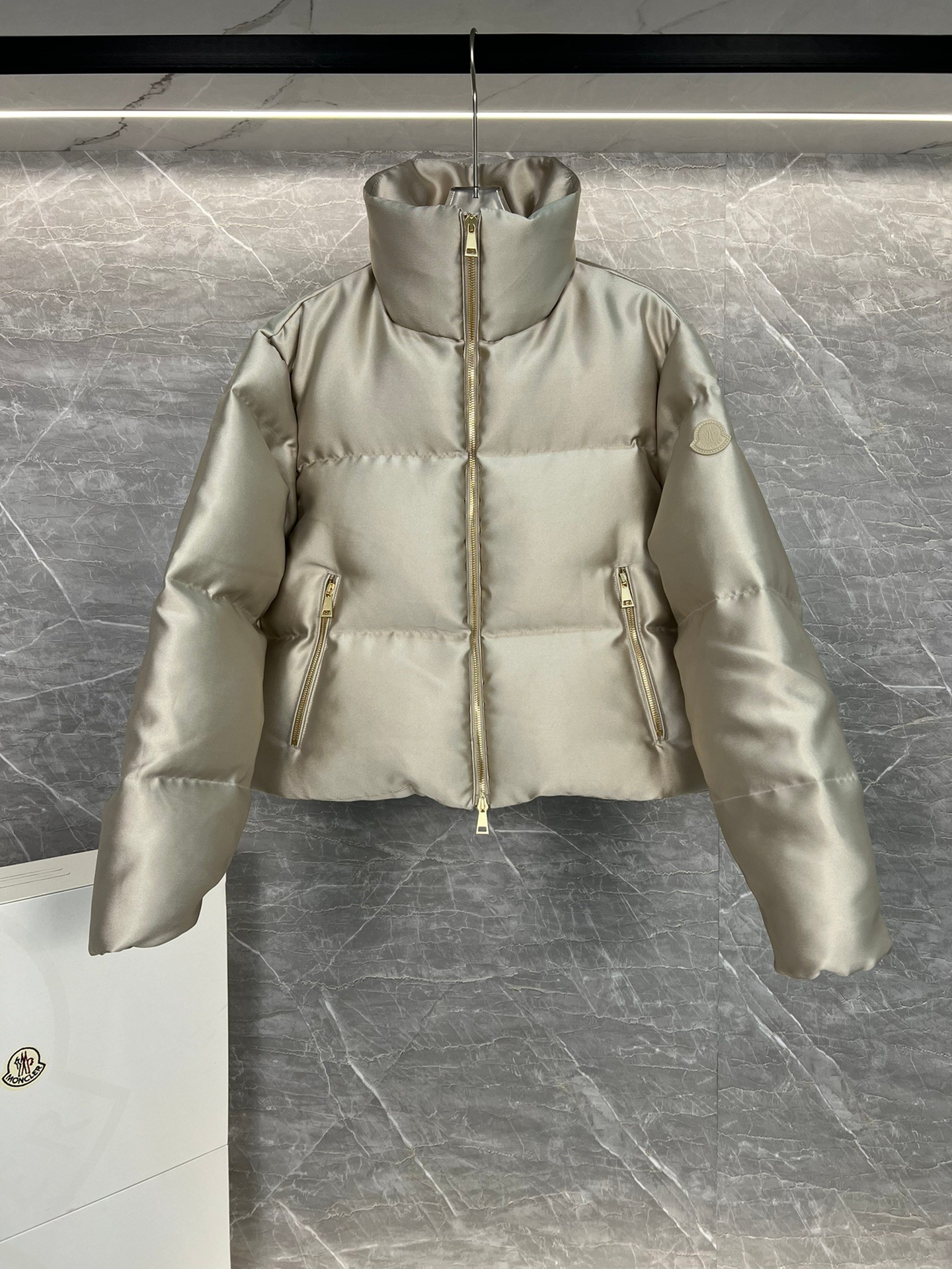 Moncler BONNELLES Silk Women's Short Down Jacket