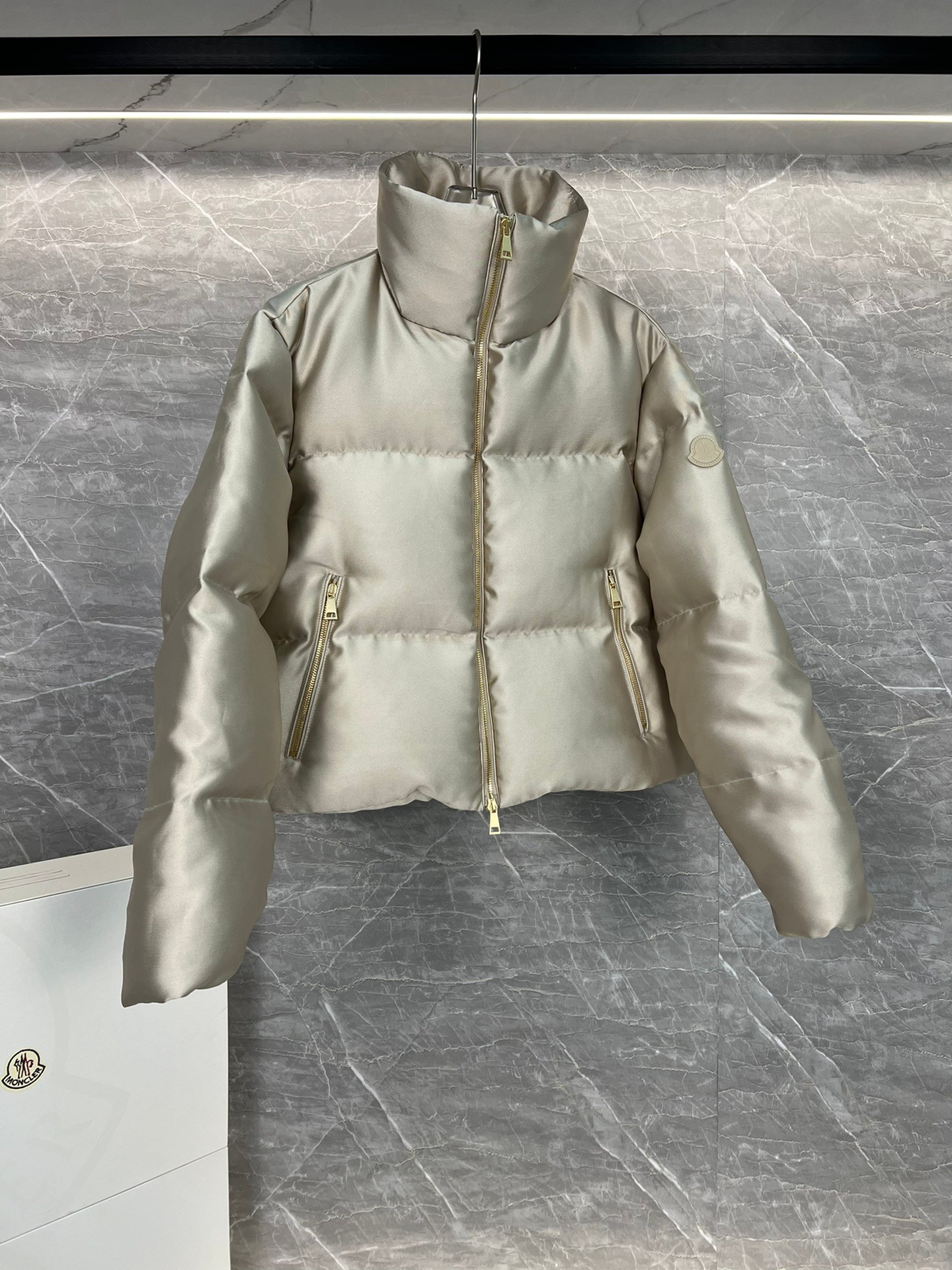 Moncler BONNELLES Silk Women's Short Down Jacket