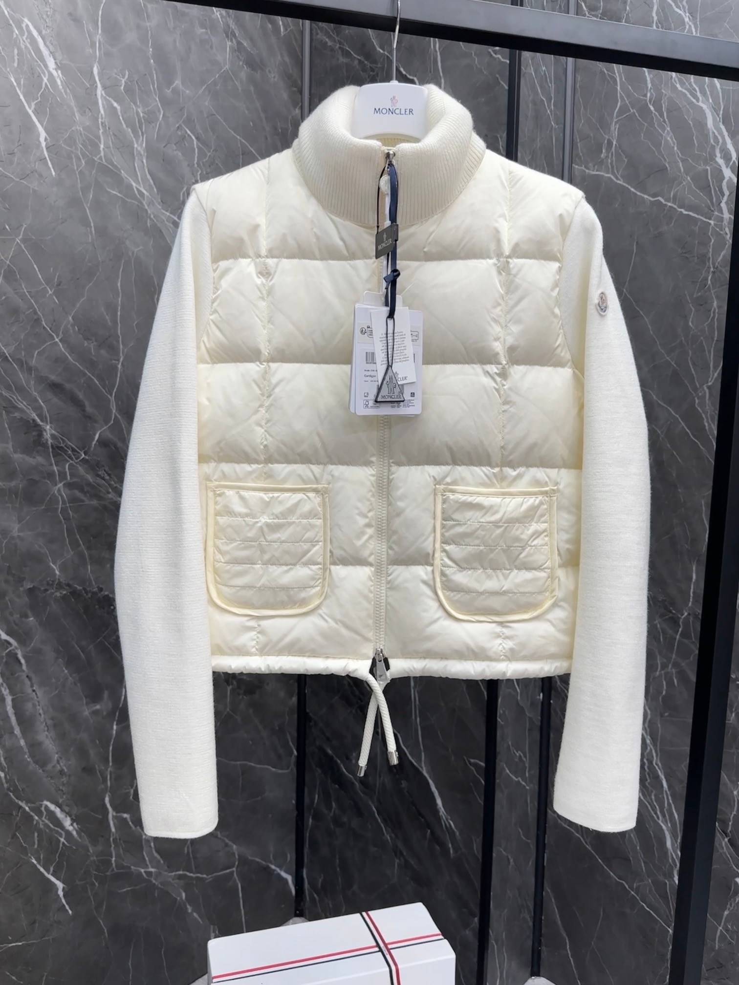 Moncler Women's Wool-Lined Zip-Up Cardigan