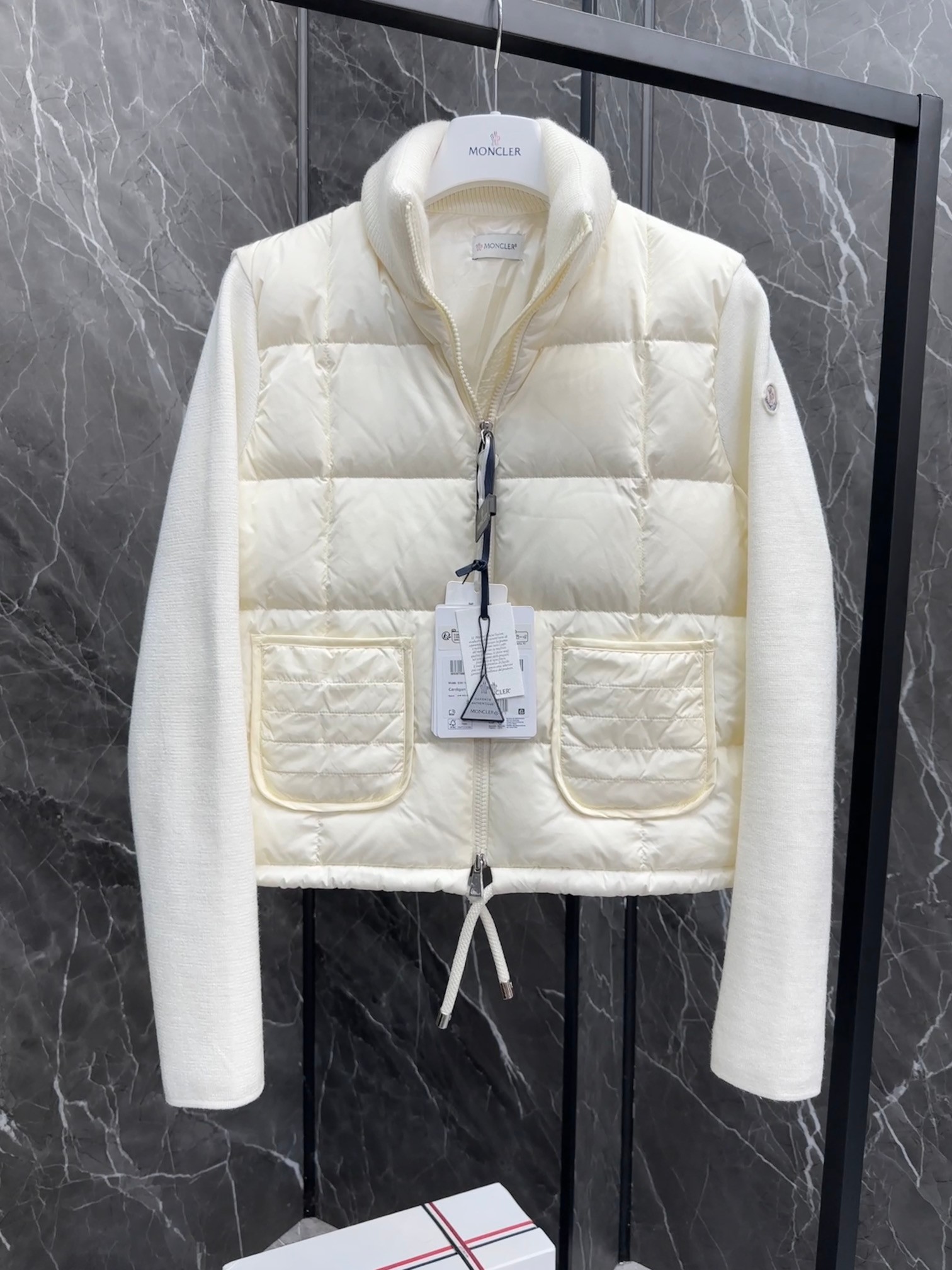 Moncler Women's Wool-Lined Zip-Up Cardigan