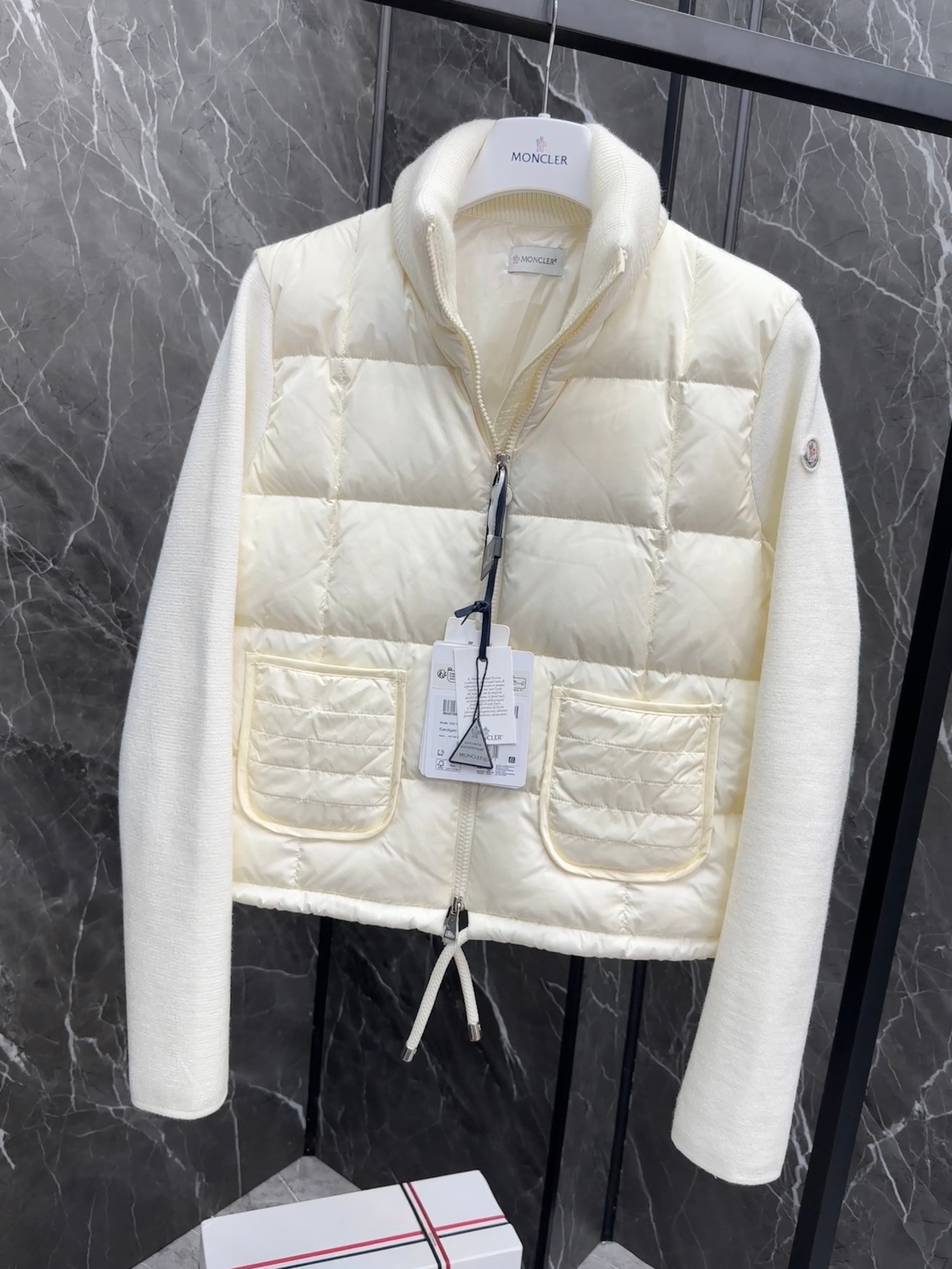 Moncler Women's Wool-Lined Zip-Up Cardigan