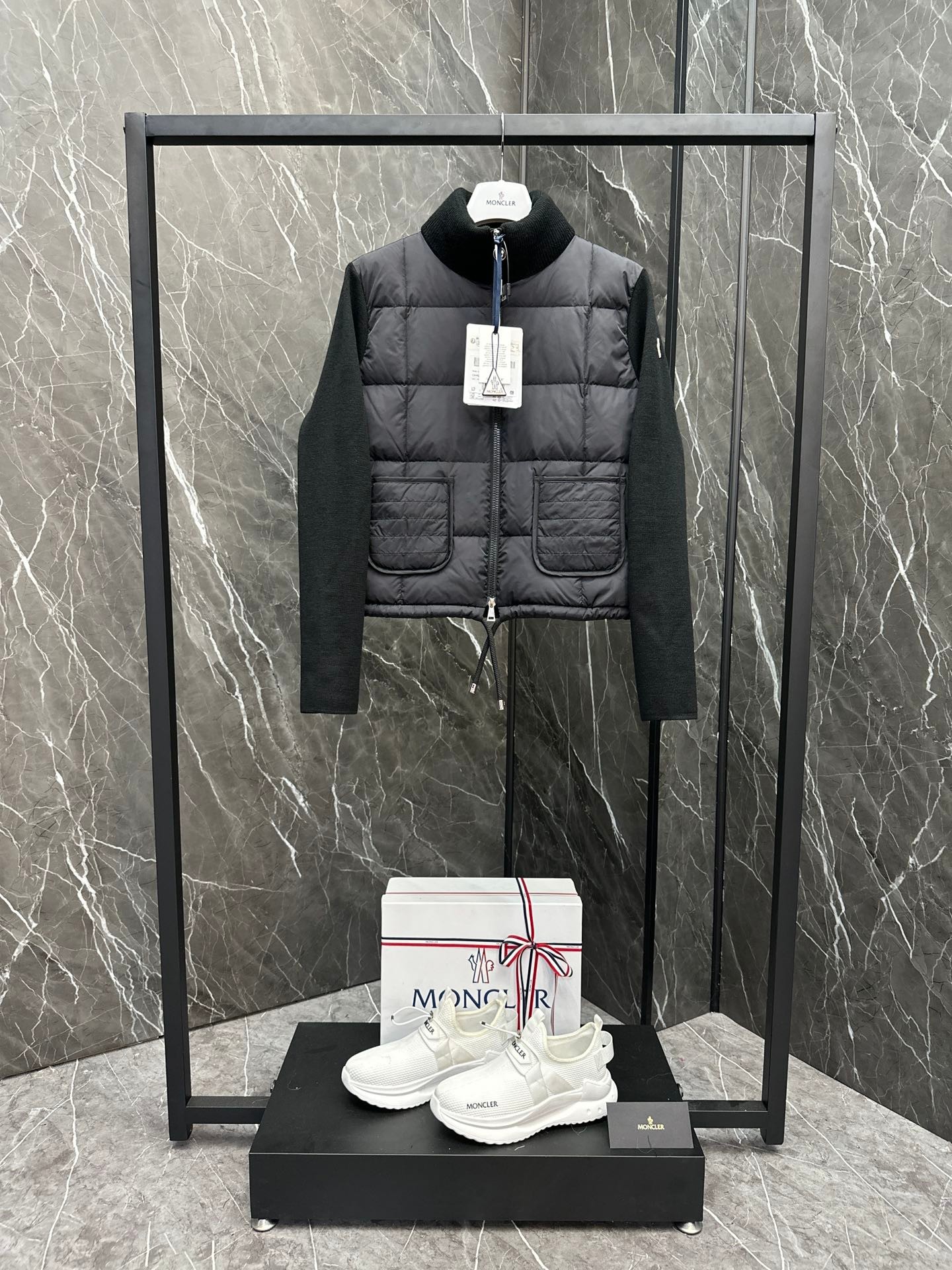 Moncler Women's Wool-Lined Zip-Up Cardigan