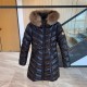 Moncler FULMARUS Chevron Long Fox Fur Down Jacket Original 