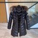 Moncler FULMARUS Chevron Long Fox Fur Down Jacket Original 