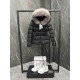 Moncler Boed Women's Short Down Jacket Coat with Fox Fur Collar