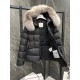 Moncler Boed Women's Short Down Jacket Coat with Fox Fur Collar