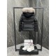 Moncler Boed Women's Short Down Jacket Coat with Fox Fur Collar