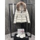 Moncler Boed Women's Short Down Jacket Coat with Fox Fur Collar