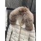 Moncler Boed Women's Short Down Jacket Coat with Fox Fur Collar