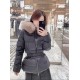 Moncler Boed Women's Short Down Jacket Coat with Fox Fur Collar