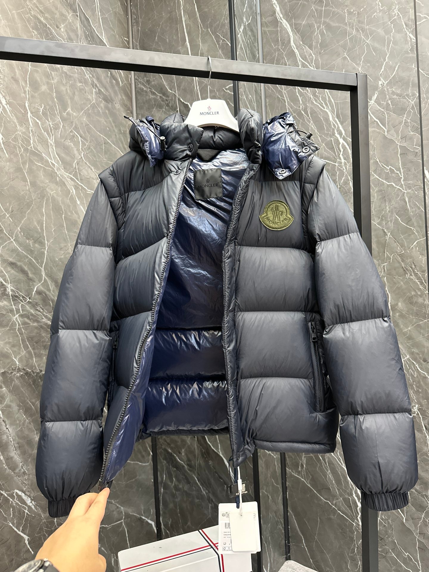 Moncler Cyclone 2-in-1 Down Jacket Coat